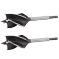 thumbnail image 5 of 2Pcs Woodworking Drill Bit Metal Hole Saw Auger Bit 4‑Fulte 4‑Slot Hex Shank Cutter Tool 35mm, 5 of 5