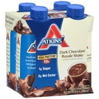 Atkins Dark Chocolate Royale Shake, 11Fl oz., 4-pack (Ready To Drink)