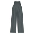 thumbnail image 5 of Abomasnow Womens Elastic High Waisted Palazzo Pants Casual Wide Leg Long Lounge Pant Trousers with Pockets, 5 of 7