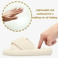 thumbnail image 2 of BERANMEY Women’s Corduroy Memory Foam Slippers Open Toe Slip-On Slippers for Womens with Cushioned Thick Sole Crossband Soft House Slippers & Bedroom Shoes (Gift-Ready), 2 of 7