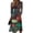 Green, variant on Women's 3/4 Length Sleeve Halloween Dresses V-Neck A-Line Swing Knee Length Wrap Dress for Halloween Party Fall Clothes