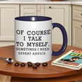 thumbnail image 3 of A Humorous Coffee Mug That Says, 'Of Course I Talk to Myself; Sometimes I Need Expert Advice.' It Features a Pink Marble Design And Holds 11 Ounces. This Ceramic Cup Is Hand Wash Only And Makes a Won, 3 of 9