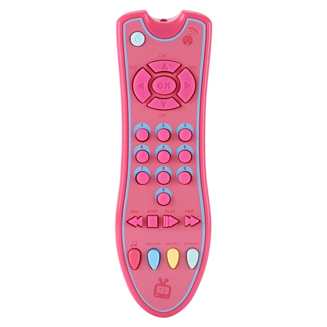 Mando a distancia de juguete para niños con música, modelo de TV, número de aprendizaje, juguete educativo para regalar, rosa Advancent WJ4150-02