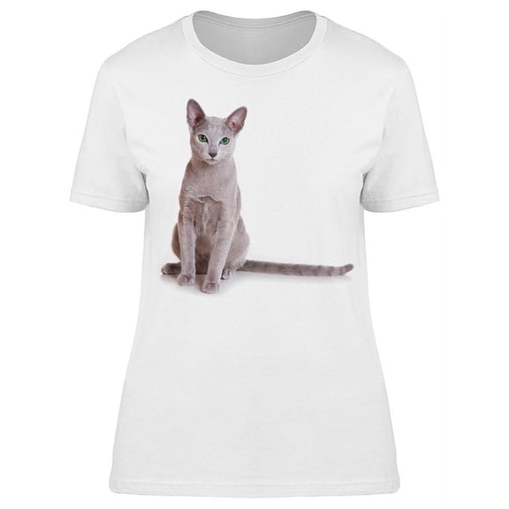 Light-Colored Russian Blue Young T-Shirt Women -Image by Shutterstock, Female Small