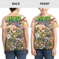thumbnail image 3 of T-Shirt Imprimé Graphique 3d Plants Vs Zombies Garçons Filles Col Rond Manches Courtes, 3 of 7