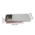 thumbnail image 2 of Mini Rectangular Storage Box,Slide Top Tin Containers,Small Metal Containers,Pill Cases,Push-Pull Tin Box,Cosmetic Display Cases WHITE 60X34X11MM, 2 of 8
