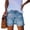 Blue #6, variant on Flag Shorts Women Ripped Bermuda Independence Day Patriotic Distressed 4th of July High Waist Denim Shorts with Pockets Blue XL