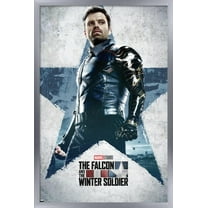 Marvel Falcon and Winter Soldier - Winter Soldier One Sheet Wall Poster, 14.725" x 22.375", Framed
