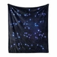 thumbnail image 1 of Constellation Soft Flannel Fleece Throw Blanket, Realistic Celestial Gemini Leo Pisces Sagittarius Galactic, Cozy Plush for Indoor and Outdoor Use, 70" x 90", Pale Blue Dark Blue, by Ambesonne, 1 of 6