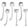 thumbnail image 1 of Juego de cucharaditas de Acero inoxidable YONGSHENG 6 uds para gatos acabado de espejo, 1 of 5