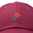 thumbnail image 2 of DALIX Red Rose Hat Premium Embroidered Baseball Cap Mens Womens in Maroon, 2 of 6