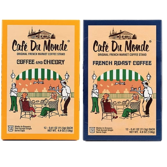 Coffee Variety Single Serve Pods, Coffee & Chicory And French Roast (24 Count)