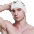 thumbnail image 3 of FYBTO Swimming Cap Love and Hearts Unisex Adult FYBTO Polyester, 3 of 4