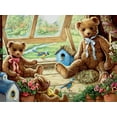 thumbnail image 2 of Kruskamp, Janet 32x25 Black Ornate Wood Framed with Double Matting Museum Art Print Titled - Garden House Tenants, 2 of 4