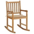 thumbnail image 2 of vidaXL Rocking Chair Outdoor Patio Rocking Chair with Cushion Solid Wood Teak, 2 of 7
