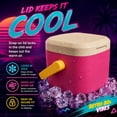 thumbnail image 4 of Retro Mini Cooler for 4 Cans, Vintage Mini Fridge Beverage Cooler, Drink Cooler for Beach, Parties & Picnics, Portable Cooler Box for 12 Oz & 16 Oz Tall Cans, 4 of 7