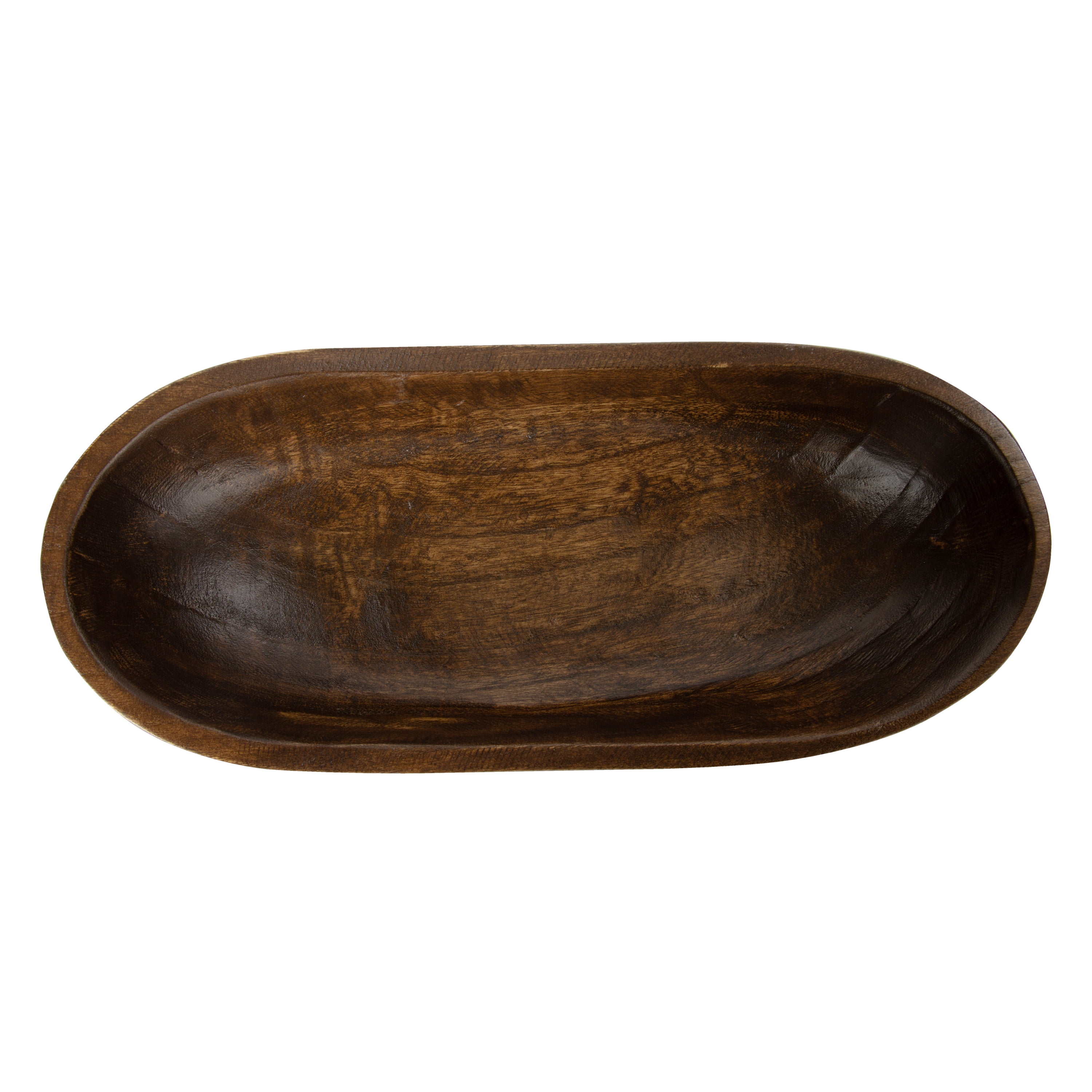 Better Homes & Gardens Carved Wood Decorative Bowl, Walnut Finish