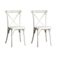 thumbnail image 3 of 2-Pack Resin X-Back Chair, Dining Chair Furniture 2-Pack, Modern Farmhouse Cross Back Chair for Kitchen,Lime Wash, 3 of 9