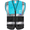 BlueBlack, variant on BeautyWill Class 2 High Visibility Safety Vest, 5 Pockets Reflective Work Vest with Zipper & ID Holder, Blue Black for Construction Work