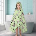 thumbnail image 6 of Cow and Heart Green Pattern Hooded Bath Towel Wrap for Teens Ages 3 To 12, Soft Lightweight Quick Dry Microfiber Bath Beach Pool, 60"x35", 6 of 6