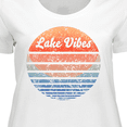 thumbnail image 4 of Inktastic Lake Vibes Distressed Retro Sunset Women's Plus Size T-Shirt, 4 of 5