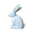 thumbnail image 3 of asddcavvf Wooden Rabbit Decoration Antique White Rabbit Statue Easter Rabbit Statue Rabbit Decoration Home Spring Easter Decoration Present, 3 of 6