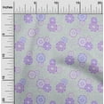 thumbnail image 2 of oneOone Polyester Spandex Light Blue Fabric Floral Fabric For Sewing Printed Craft Fabric By The Yard 56 Inch Wide, 2 of 4