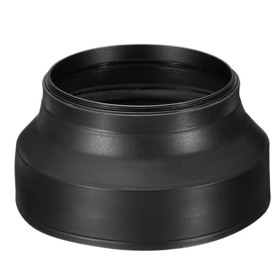 Uxcell 77mm Camera Lens Hood, Rubber Collapsible Lens Protector, Black