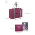 thumbnail image 3 of Gustave Foldable Travel Duffel Bag for Women and Men, Waterproof Lightweight travel Storage Luggage bag for Sports, Gym, Vacation "Wine Red", 3 of 11