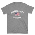 thumbnail image 1 of Nebraska City Nebraska Patriot Men's Cotton T-Shirt, 1 of 1