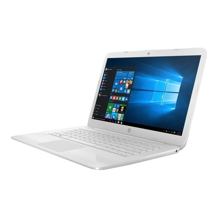 HP Stream Laptop 14-ax027cl - Intel Celeron - N3060 / up to 2.48 GHz - Win 10 Home 64-bit - HD Graphics 400 - 4 GB RAM - 32 GB eMMC - 14" 1366 x 768 (HD) - Wi-Fi 5 - snow white, linear grooves pattern - kbd: US