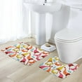 thumbnail image 5 of Ultra Soft Bathroom Rug And Mat Set, 2 Piece Bath Mat and U-Shaped Toilet Rug, Absorbent Non Slip Bathroom Rugs Fit Under Door For Summer Using, 5 of 6