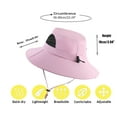 thumbnail image 3 of Women's UPF 50+ Summer Outdoor Hat,Waterproof Beach Fishing Head Protect Cap, UV Protection Foldable Mesh Fishing Hat, 3 of 3