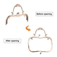 thumbnail image 5 of Uxcell Metal Purse Frames, 8.07" 2Pack Kiss Lock Clasp Frame for Coin Bags DIY, Gold, 5 of 6