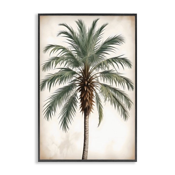 Stupell Industries Cottage Centered Feathered Palm Black Framed Giclee Art, 12 x 18, by LSR Design Studio