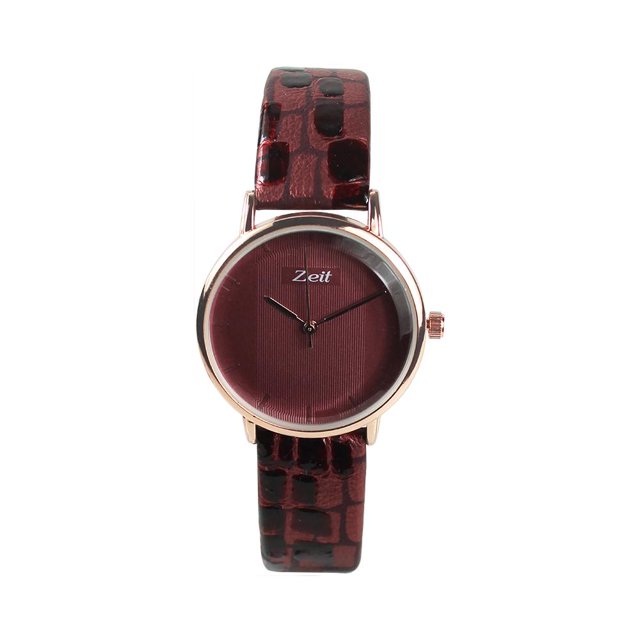 Mujer/Tactopiel/Tinto con Manchas en Charol/Caja Oro Rosa/ Cara Tinto con T Zeit Tactopiel