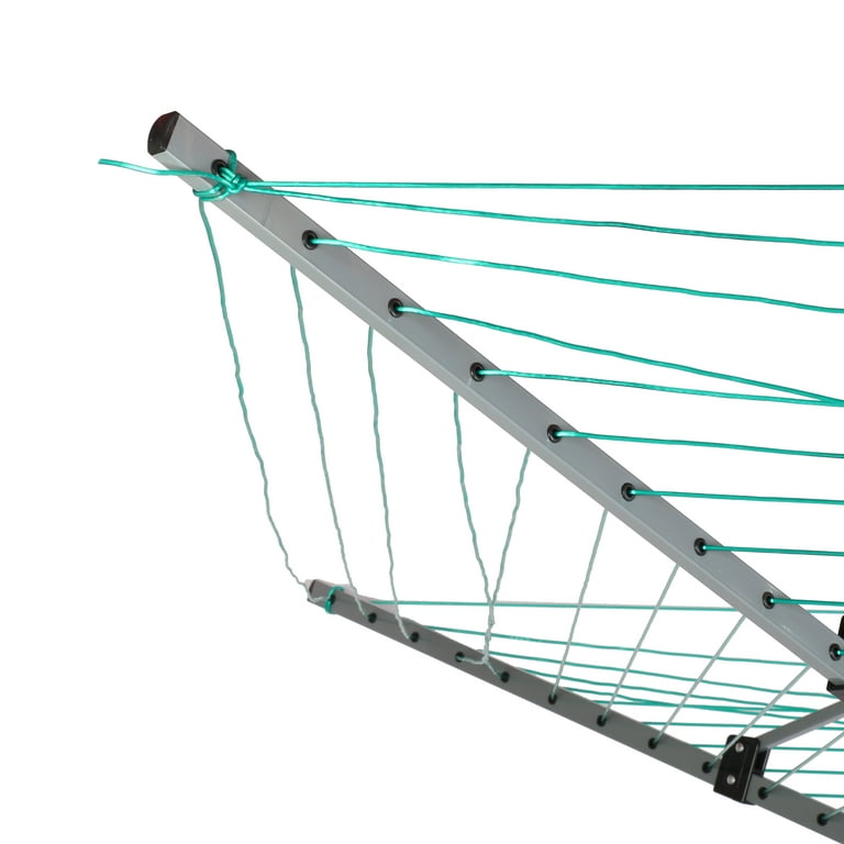 uyoyous Rotary Outdoor Umbrella Drying Rack Collapsible In-Ground Umbrella Dryer with 165' Clothesline, 70.9 inchh 12 Lines, Green, Size: 70.86 x