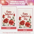thumbnail image 5 of Happy Valentines Day House Flag 28x40 Inch Double Sided Outside Roses Flowers Decorative Flag for Rustic Anniversary Holiday Yard Outdoor Decoration, 5 of 6