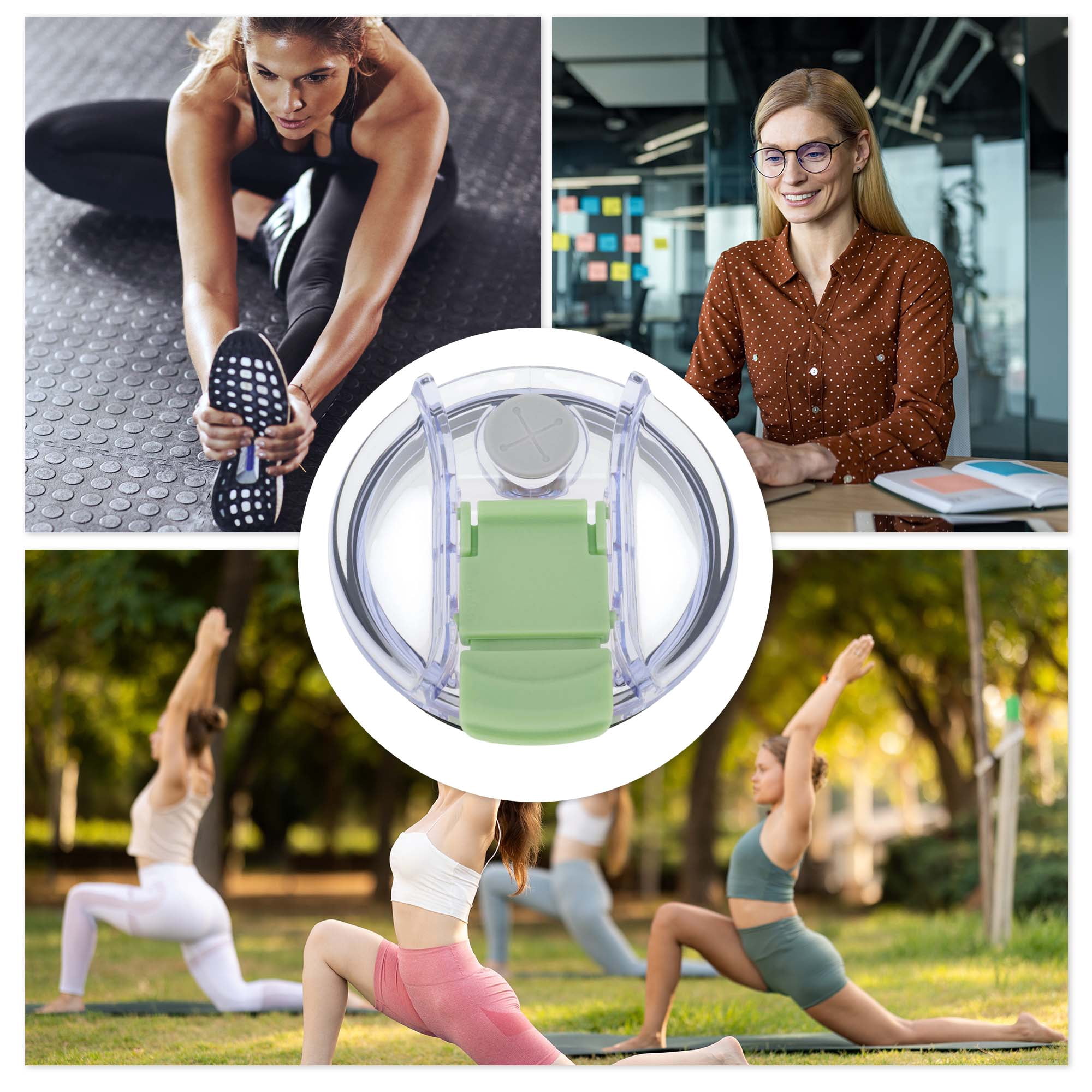 Unique Bargains 1 Pc Lightweight Tumbler Lid for Office Use Daily Activities Green