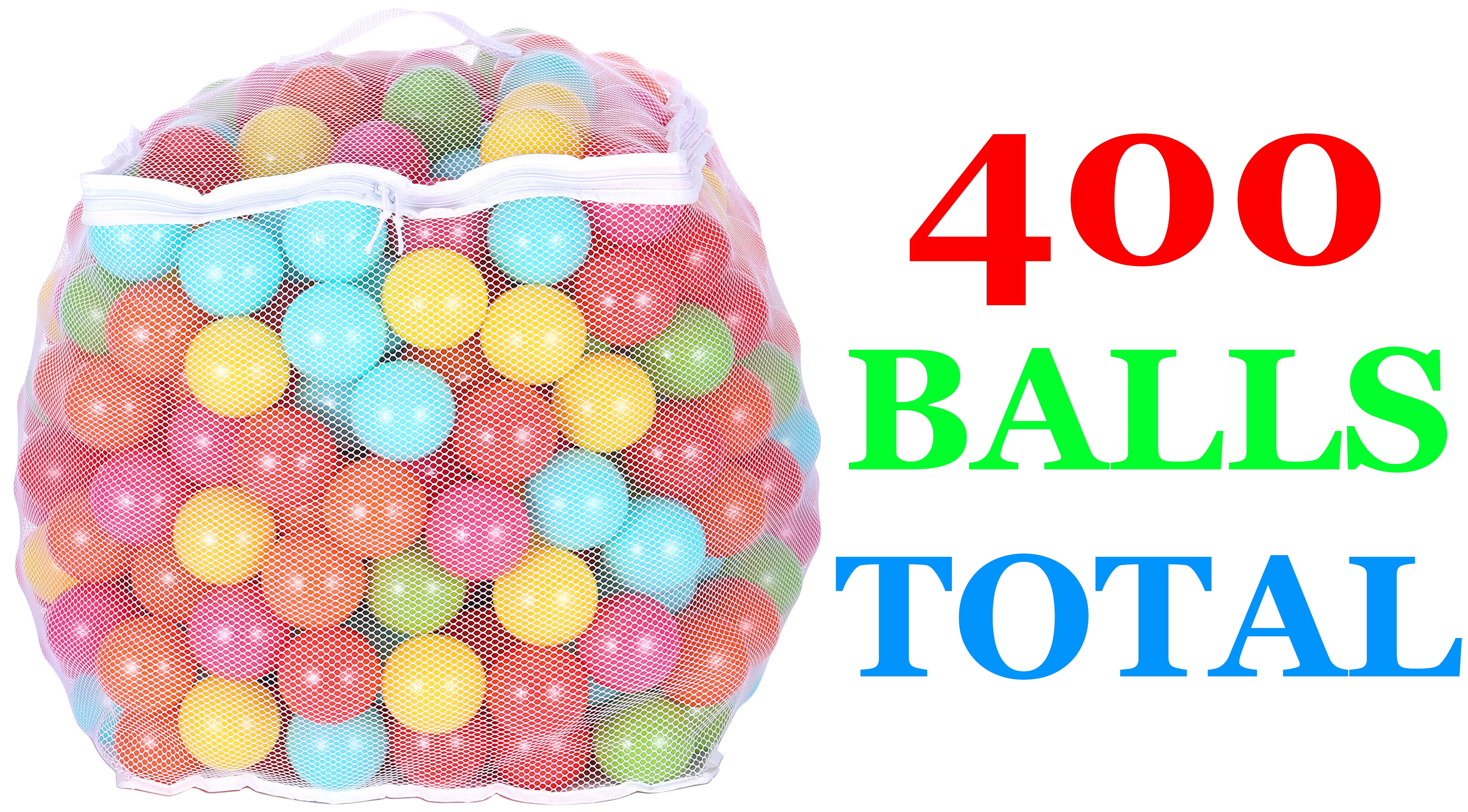 Plastic Pit Balls 400 Pcs Colorful Phthalate BPA Free Pool Swim Crush Proof 
