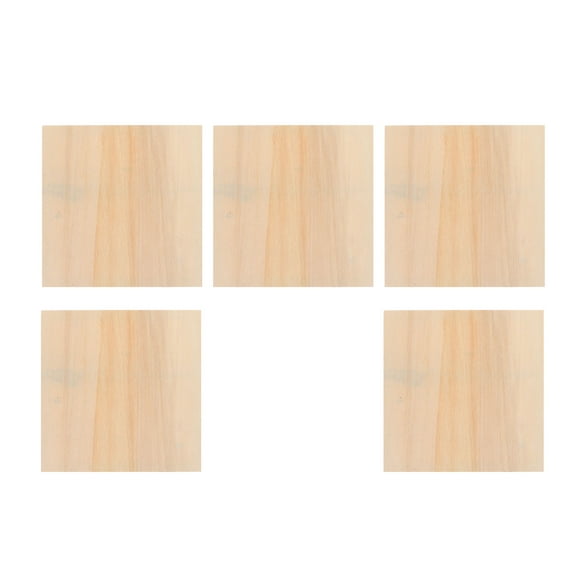 WASHWEPE DIY Unfinished Wood Painting Frames for Kids Creative Projects Made from Synthetic Material Beige 5pcs