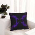 thumbnail image 5 of Black Purple Abstract Printed Decorative Square Throw Pillow Cover 12"x12", 5 of 7