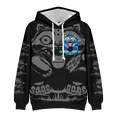 thumbnail image 3 of Moonsky Sudadera con capucha y cordón HUNTRX, estampado de grupo de chicas coreanas, jersey corto, suave y cómodo, top de manga larga para primavera y otoño.,Gris oscuro,100, 3 of 4