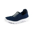 thumbnail image 3 of ZEE ALEXIS Women's Danielle Woven Sneakers, Color: Navy/White Bottom, Size: 7, 3 of 6