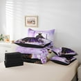 thumbnail image 5 of Homewish Dreamy Purple Dress Twin Bedding Sets 7-Piece, Romantic Valentines Day Bedding Comforter Set, Paris Eiffel Tower Reversible Sheet Sets, Breathable Home Decor, 5 of 7