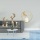 thumbnail image 2 of Elegante escultura de bola de cristal de reno, figura de metal, adorno de ciervo, estatua para sala de estar, oficina, pasillo, chimenea, dormitorio,, 2 of 8