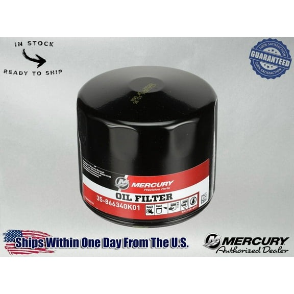 Mercury OEM MerCruiser Oil Filter for Sterndrive and Inboard Engines 866340K01