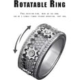 thumbnail image 2 of Relaxing Emotional Rings Fidget Spinner Man Couples Rotating Mechanical Ring(Full Diamond Silver 11), 2 of 6
