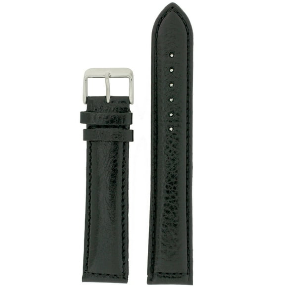 Tech Swiss Extra Long Watch Band Leather Black Padded 20 millimeters