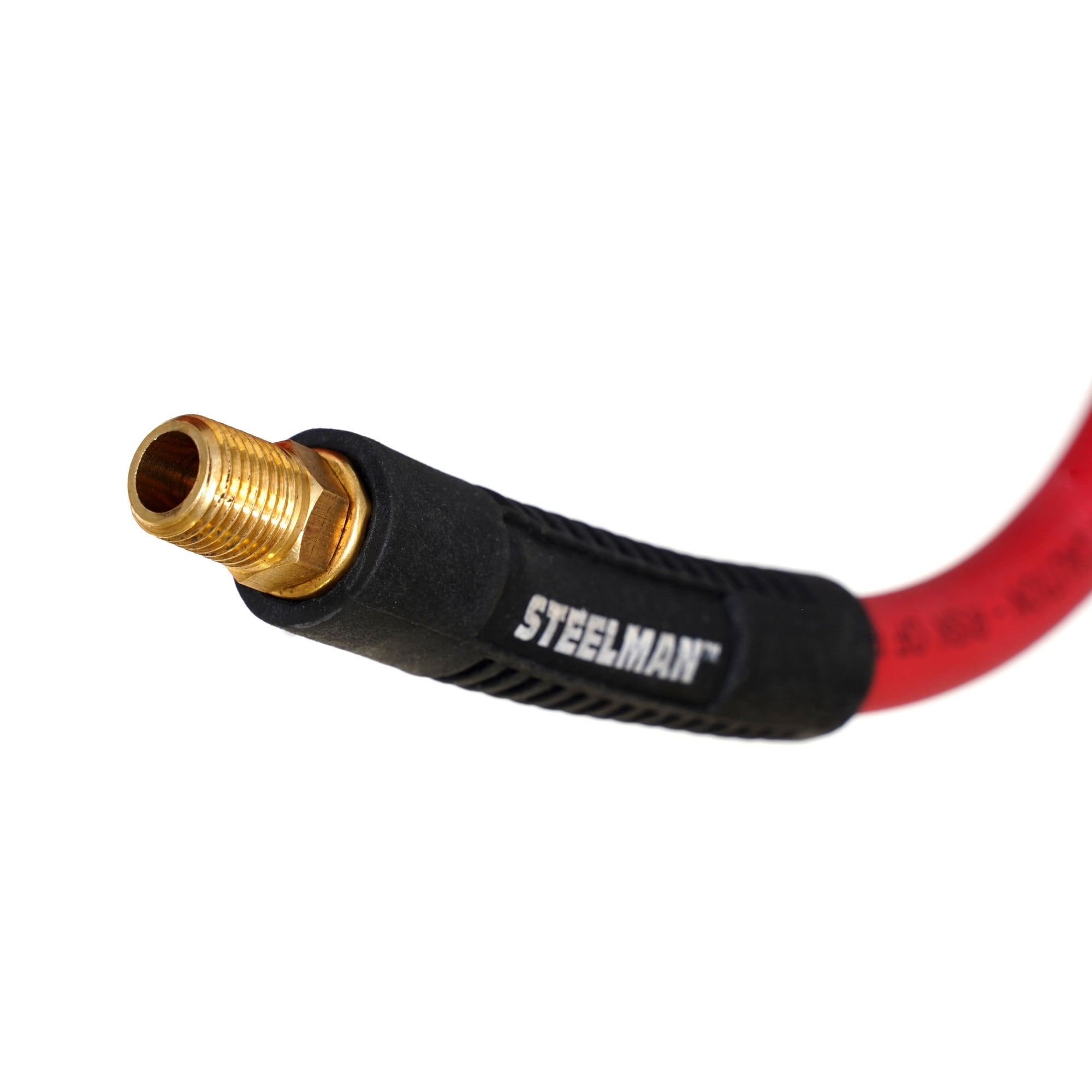 STEELMAN 98456-IND 24-Inch Rubber Hose Reel Connection Hose with 3/8-Inch NPT Brass Fittings